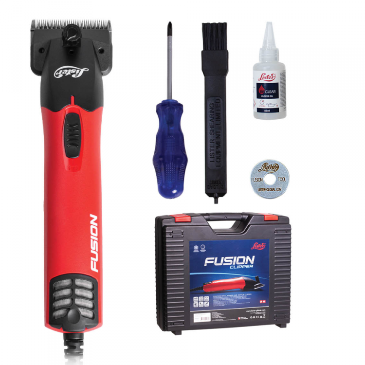 Lister Fusion Clipper in Case – Red